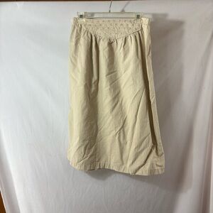 Vintage Greatimes Chic Cream Midi Skirt